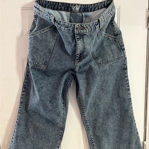 Denim wide leg jeans